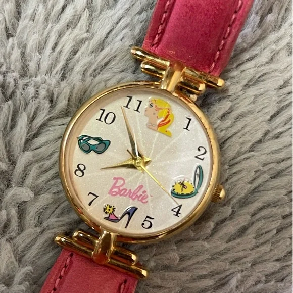 Fossil Gold-Tone Watch with Pink Strap - Picture 2 of 4